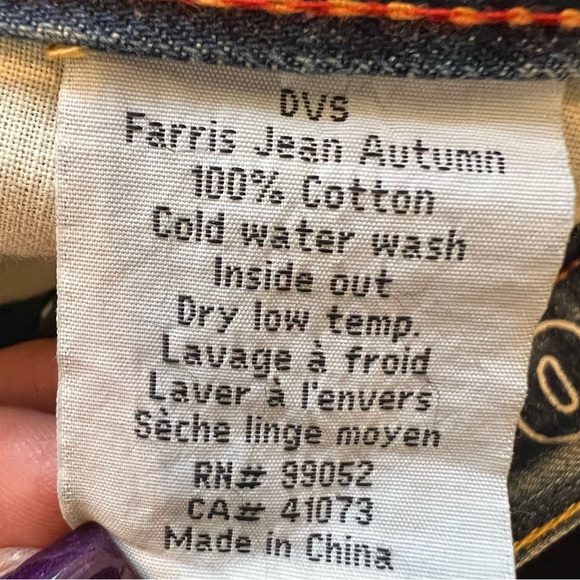 Vintage DVS Denim Mens Jeans 30 x 31 Button Up Fly Red Stitching Medium Wash - Picture 8 of 10